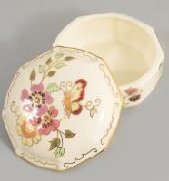 Zsolnay pillangó mintás bonbonier, jelzett, hibátlan, d: 9 cm