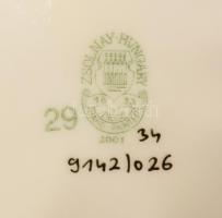 Zsolnay pillangó mintás bonbonier, jelzett, hibátlan, d: 9 cm