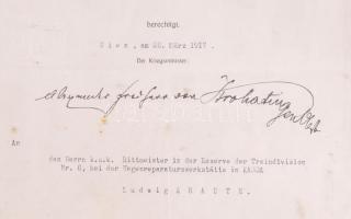 Osztrák-Magyar Monarchia 1916. "Bronz Katonai Érdemérem a katonai érdemkereszt szalagján, kardo...