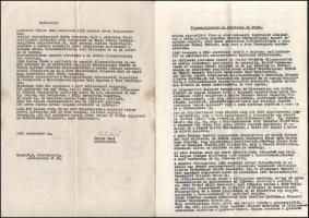 1972-1974 Vintze Ernő, a balatonlellei SZOT üdülő vezetőjének 2 db gépirata (Önéletrajz, "Visszapillantás az üdültetés 25 évére") + 1 db fotó, 13x18 cm