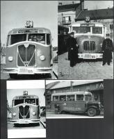 cca 1942 előtti felvételek budapesti autóbuszokról, 4 db modern nagyítás, jelzés nélkül, 21x15 cm és...