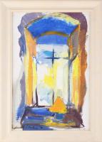 Horváth Éva Mónika (1965-): Enteriőr. Olaj, vászon. Jelezve balra lent. 60x40 cm. Fakeretben.