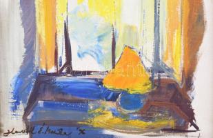 Horváth Éva Mónika (1965-): Enteriőr. Olaj, vászon. Jelezve balra lent. 60x40 cm. Fakeretben