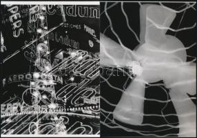 cca 1938 Man Ray (1890-1976) amerikai fotóművész, a dadaizmus és a szürrealizmus egyik meghatározó művészének alkotásai (Elektromosság) 2 db modern nagyítás, jelzés nélkül, 21x15 cm