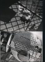 cca 1932 Moholy-Nagy László (1895-1946) magyar - amerikai fotográfus felvételei, 2 db modern nagyítás, jelzés nélkül, 21x15 cm
