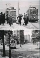 cca 1950 előtt készült felvételek Budapesten (a 18-as és a 20-as villamosról), 2 db modern nagyítás, jelzés nélkül, 15x21 cm