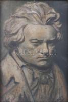 Wolf I jelzéssel (Demeczkyné Wolf Irma?): Beethoven. Olaj, karton. Jelezve balra lent. 50x34,5 cm. Ü...