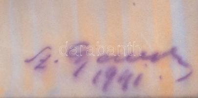 Szentgyörgyvári Gyenes Lajos, (1890-1971): Virágok, 1941. Pasztell, papír, jelzett. Hátoldalán korab...