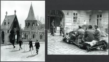 cca 1950 Budapest, gyermek- és felnőttjátékok, 2 db modern nagyítás, jelzés nélkül, 21x15 cm és 15x2...