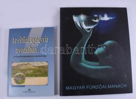 2 db könyv: Dr. Bach Frigyes: Az eltűnt gyógyvíz nyomában... Bp., 1993(?). Hygieia alapítvány. Kiadói kartonált papírkötés + Kiss Veronika, Nagy Zoltán (szerk.): Magyar fürdőalmanach Bp., 2004. Magyar fürdőszövetség. Kiadói kartonált papírkötés