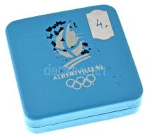 Franciaország 1990. 100Fr Ag "XVI. Téli Olimpia - Albertville 1992 - Bob" tanúsítvánnyal, ...