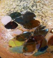 Murano anyagában színezett üveggömb fadísz, d: 15 cm