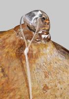 Murano anyagában színezett üveggömb fadísz, d: 15 cm