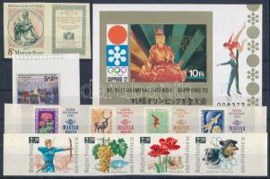 1965-1990 2 db vágott bélyeg + 2 db vágott csík + vágott blokk (17.300)