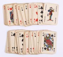 Régebbi kisalakos francia kártya, teljes, 4x3 cm