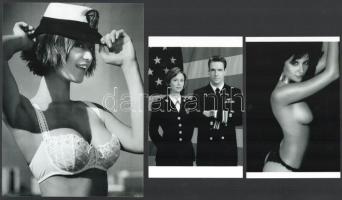 cca 1995 Catherine Bell amerikai színésznő, a J.A.G. című filmsorozat női főszereplője, 6 db modern nagyítás, jelzés nélkül, 15x10 cm és 21x15 cm között