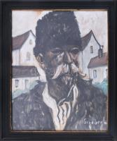 Scheiber H jelzéssel: Portré. Vegyes technika, papír. 54,5×44,5 cm. Üvegezett, kissé sérült fakeretben.