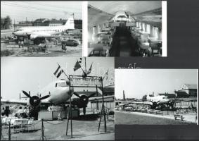 cca 1962 Budapest, Kőbánya, Mázsa tér, Kis Pilóta cukrászda és kertvendéglő, 4 db modern nagyítás, jelzés nélkül, 15x21 cm és 10x15 cm