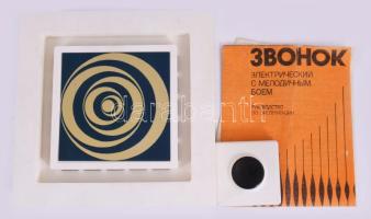 1987 Retro orosz elektromos csengő, dobozában, leírással, használatlan.