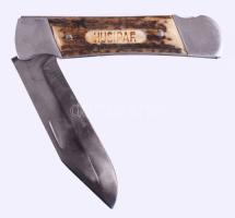 Húsipar zsebkés, eredeti bőr tokkal, eredeti dobozában 27 cm