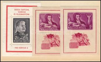 1949-1953 Puskin blokkpár + Sztálin-gyászblokk (14.000)