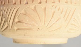 3 db kerámia edényke, mázas j.n. 25 cm