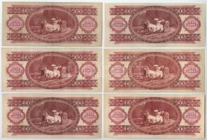 1975-1984. 100Ft (6db, 3xklf) T:XF-F szép papír