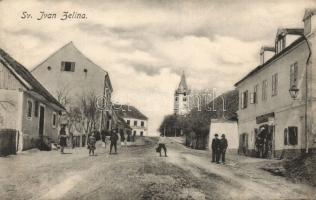 Sveti Ivan Zelina (Szentivánzelina) with the Church of St. John the Baptist and the shop of Josip Posavec