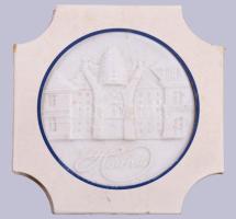 Herend porcelán plakett, bontatlan papírtokjában, 9x9 cm
