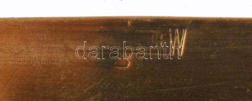 6 db gyöngyház nyelű réz süteményes kés 14 cm