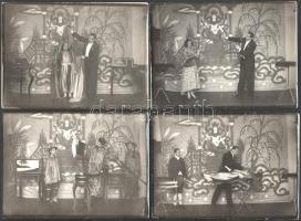 ca 1930 Bűvész előadás 7 db fotó 18x14 cm