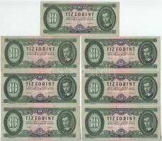 1962. 10Ft (7db) + 1969. 10Ft + 1986. 50Ft T:F többnyire szép papír