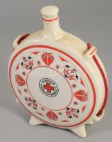 Hollóházi palack, Magyar Vöröskereszt felirattal, m: 19 cm