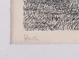 Olvashatatlan jelzéssel: Lovas. Nyomat, papír. Üvegezett fakeretben. 10,5x13 cm