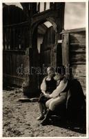 Csíktaploca, Csíktapolca, Toplita Ciuc, Bad Mieresch; Csík-Ország visszatért, székely viselet. Aladics Zoltán okl. mérnök felvétele / Transylvanian folklore (vágott / cut)