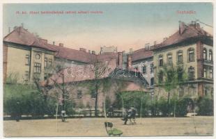 1917 Szabadka, Subotica; M. kir. állami tanítónőképző intézet udvari részlete, saját kiadása / teachers' training institute courtyard (EK)