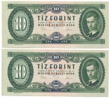 1975. 10Ft (2x) sorszámkövetők "A 122 126789 - A 122 126790" T:AU Adamo F8