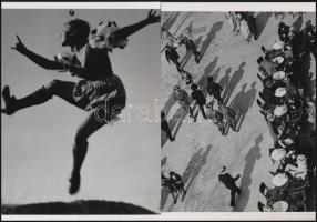 cca 1934 Munkácsi Márton (1896-1963) magyar - amerikai fotóriporter és fotóművész felvételei, 2 db m...