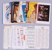 37 db vegyes kártyanaptár, közte két erotikus