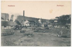 Felsőderna, Derna (Bihar, Bihor); Aszfaltgyár, iparvasút, iroda. Lévai kiadása / asphalt factory, industrial railway, office (fl)