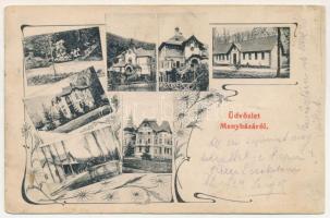 1918 Menyháza, Monyásza, Moneasa; nyaralók. Patkó Vilmos amateur felvétele / villas. Art Nouveau, floral (felületi sérülés / surface damage)