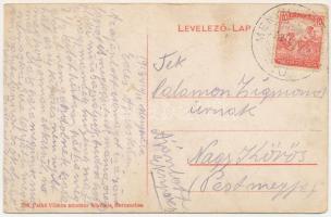 1918 Menyháza, Monyásza, Moneasa; nyaralók. Patkó Vilmos amateur felvétele / villas. Art Nouveau, fl...