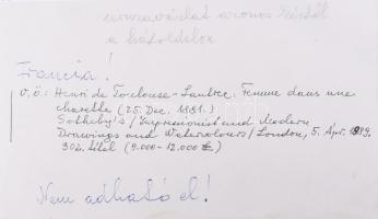 Jelzés nélkül, feltehetően XIX. sz. második fele/XX. sz. eleje: Társaság. Tus, papír, üvegezett fake...