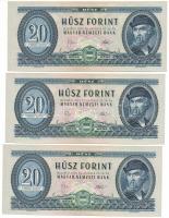 1975. 20Ft (3x) sorszámkövetők "C 868 113494 - C 868 113496" T:AU
Adamo F16