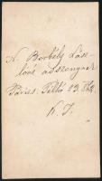 1862 Kérészy István (1835-1914) tanár, iskolaigazgató dedikált portréja, keményhátú fotó Clément pár...