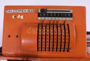 cca 1970 Calcorex 403 magyar-jugoszláv gyártású mechanikus számológép, jó állapotban, 32x13 cm