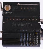 1932-1945 Brunsviga 10 mechanikus számológép, 18x23 cm