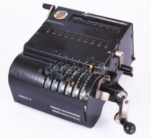 1932-1945 Brunsviga 10 mechanikus számológép, 18x23 cm