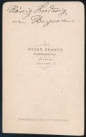 cca 1865 II. Lajos bajor király (1845-1886) portréja, keményhátú fotó Oscar Kramer bécsi műterméből,...