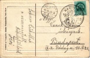 1940 Nagybánya, Baia Mare; Lacul Bödi. Libraria si Tipografia Aladar Frankovits / Bódi tó, szecesszi...